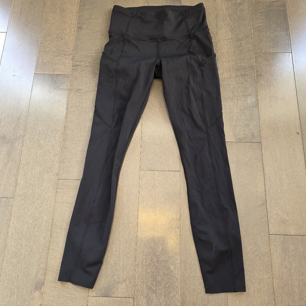 Lululemon Fast & Free 7/8 Tight II *Non-Reflective Nulux 25" Black Size 4